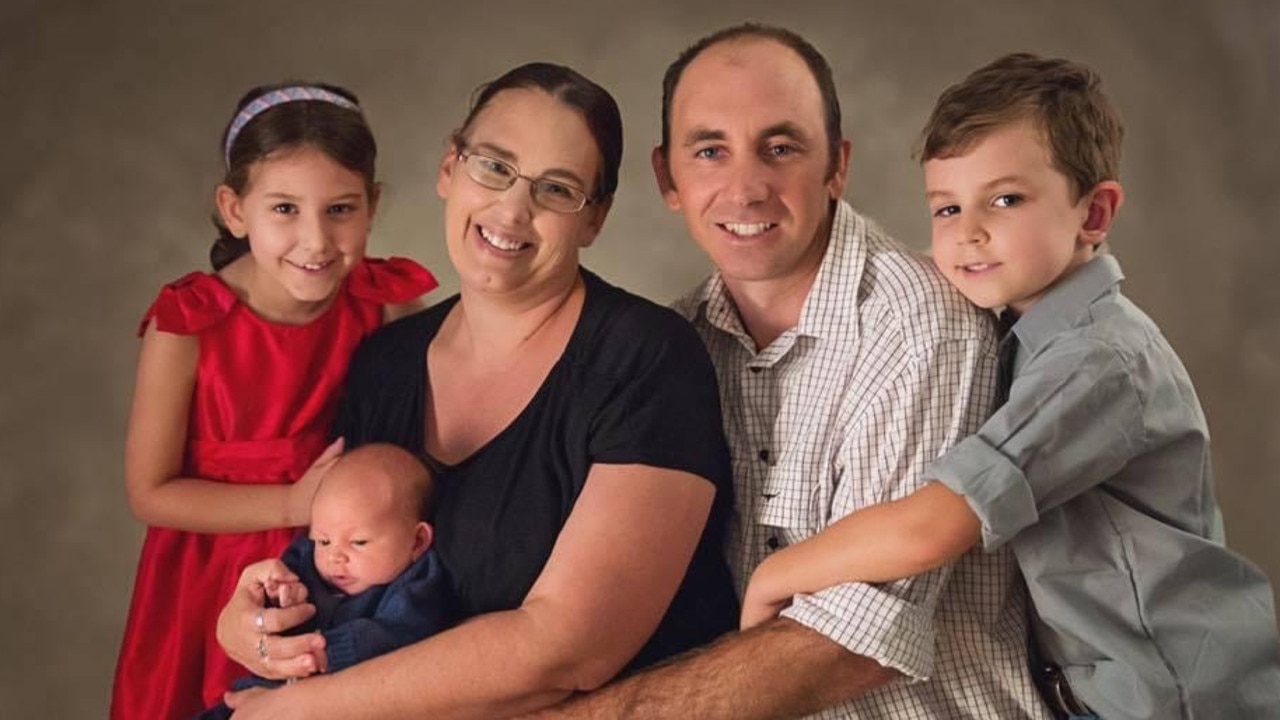 Jevan and Kylie Murray, with their children (from left) Jalisa, Lawson and Tom.