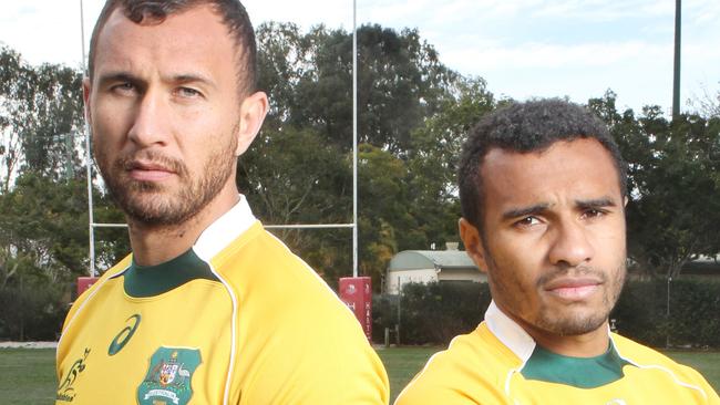 Quade Cooper (left) and Will Genia’s 2011 blueprint could work for the Wallabies this year.