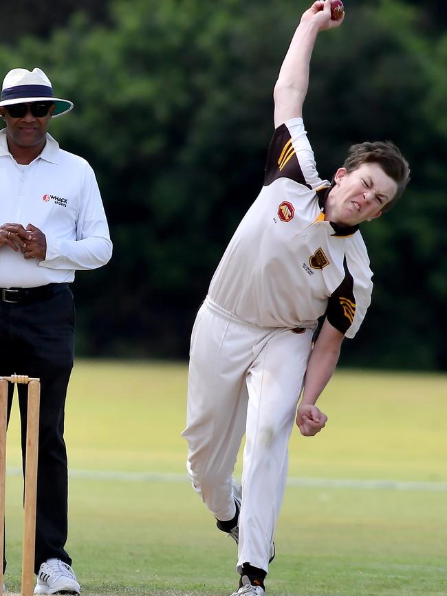 Padua College bowler Dan Matheson. Picture, John Gass