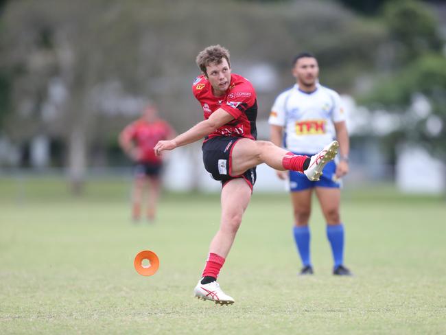 PBC Allygators vs. Colleges Knights. Jordan Maher. 20April 2024 Currumbin Picture by Richard Gosling