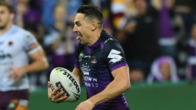 Billy Slater in action for the Storm.