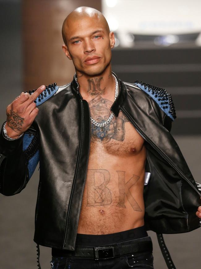 Jeremy Meeks on the catwalk at Milan Fashion Week 2020. Picture: WWD/Shutterstock