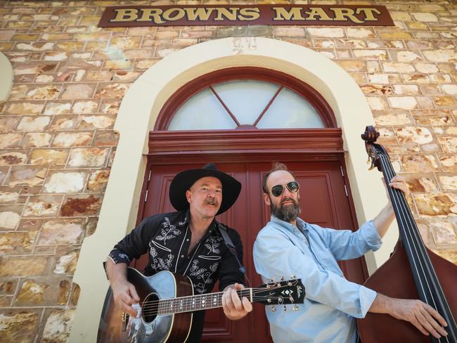 Dave Garnham (L)  and Dan Davies will be the first two musicians to perform at the beloved Brown's Mart theatre when it reopens on Friday June 5. Picture GLENN CAMPBELL