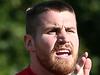 BAGSHOT, ENGLAND - SEPTEMBER 29: Ben Morgan catches the ball during the England training session at Pennyhill Park on September 29, 2015 in Bagshot, England. (Photo by David Rogers/Getty Images)