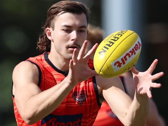 Essendon training at Metricon Stadium, Gold Coast. 29/07/2020.  Sam Draper of the Bombers  at training today   . Pic: Michael Klein