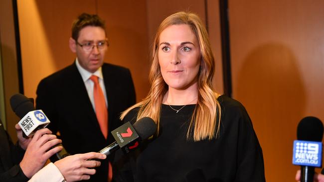 Casey McElroy has taken the decision to an appeal at Adelaide Oval. Picture: Keryn Stevens/News Corp Australia