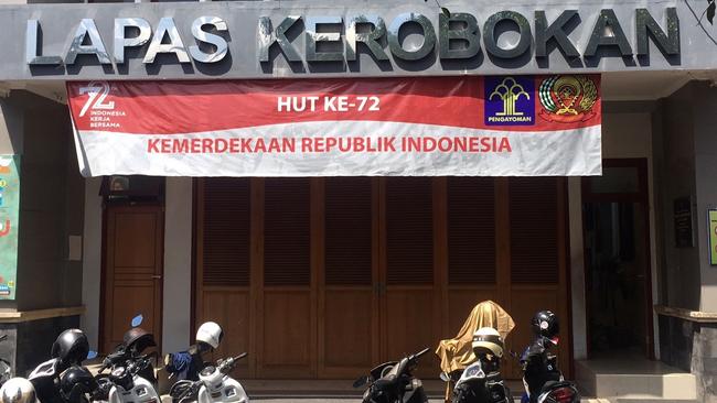 The entrance to Bali's infamous Kerobokan prison. Picture: Ian Lloyd Neubauer