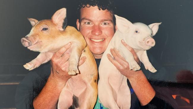 Andrew 'Cosi' Costello’s first job was working at a pig farm at Bute on the Yorke Peninsula. Picture: supplied