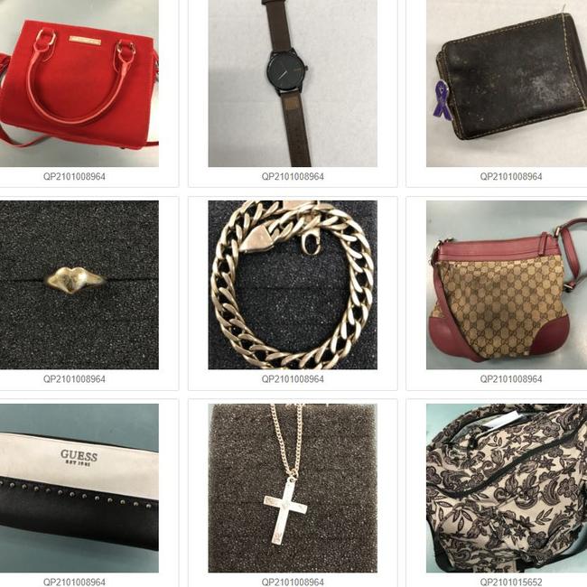 Lost property: Items in the police property room.