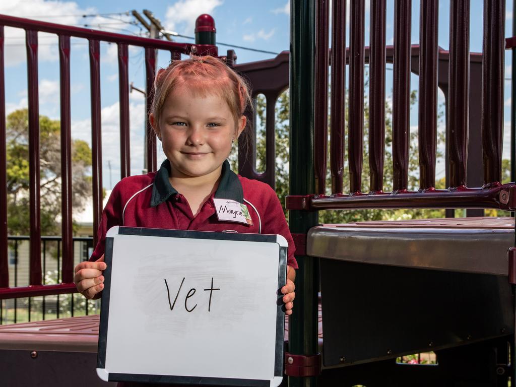 St Mary's Catholic College 2021 Prep student Maycie Yeats. Picture: Dominic Elsome