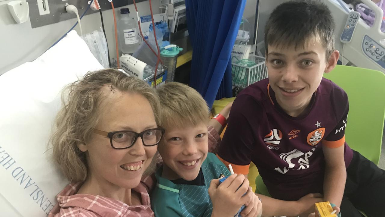 Amelia Ramsay has a rare genetic disease known as Von Hippel-Lindau Syndrome and now her children Leo and Xavier have the same diagnosis. Picture: Supplied