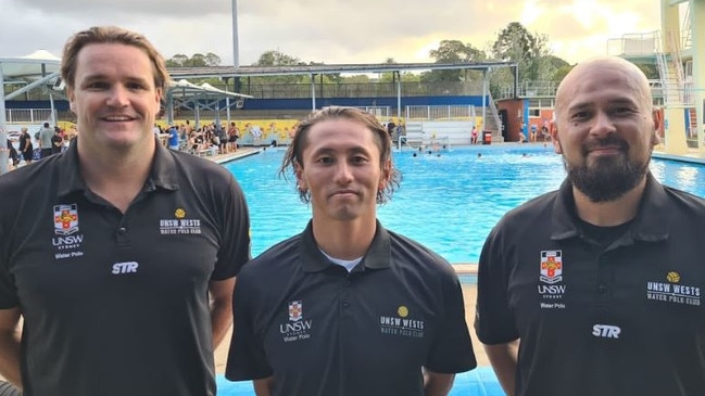 UNSW players Richie Campbell, Seiya Adachi and Katsayuki Tanamura.