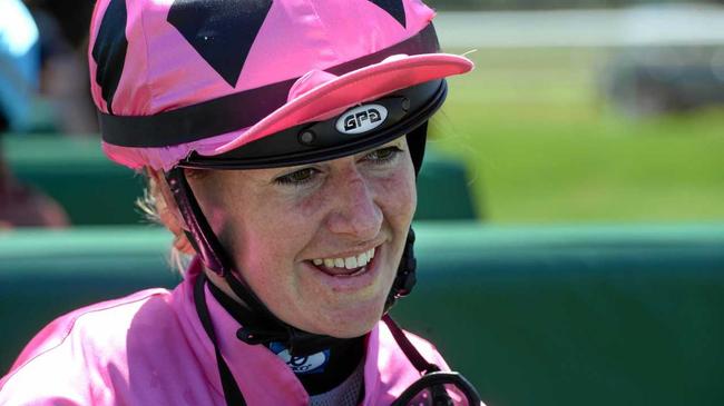 LEADING EFFORT: Apprentice Carly Frater-Hill was pleased after riding Pretty Ricky to victory at Friday's Ipswich race meeting. Picture: Rob Williams