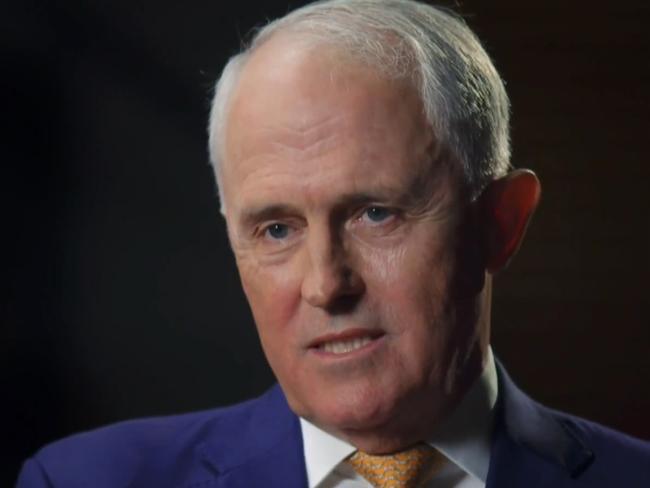 Former Prime Minister Malcolm Turnbull is interviewed on the ABC's 7.30 by Leigh Sales on the day of the release of his memoir 'A Bigger Picture'