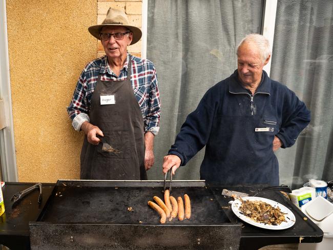 The sausage sizzle at the Seacliff Uniting Church polling place in Adelaide. Picture: Morgan Sette/NCA Newswire