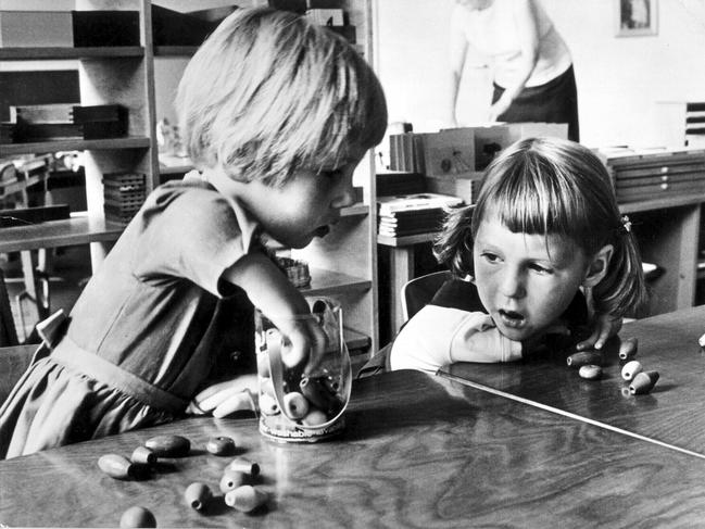 An undated picture of young girls who had been affected by thalidomide in utero.