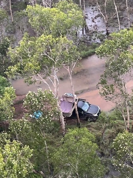 The car was found in dense bushland. Pic: Supplied.