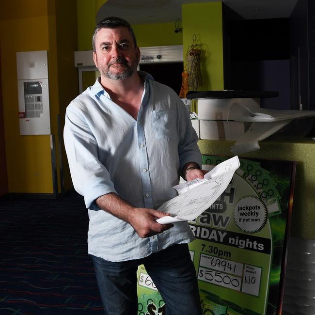 Hibiscus Tavern owner Paul Palmer (pictured) and businessman Mick Burns have brought the Palmerston Sports Club and are going to reopen it as a tavern. Picture: Katrina Bridgeford.