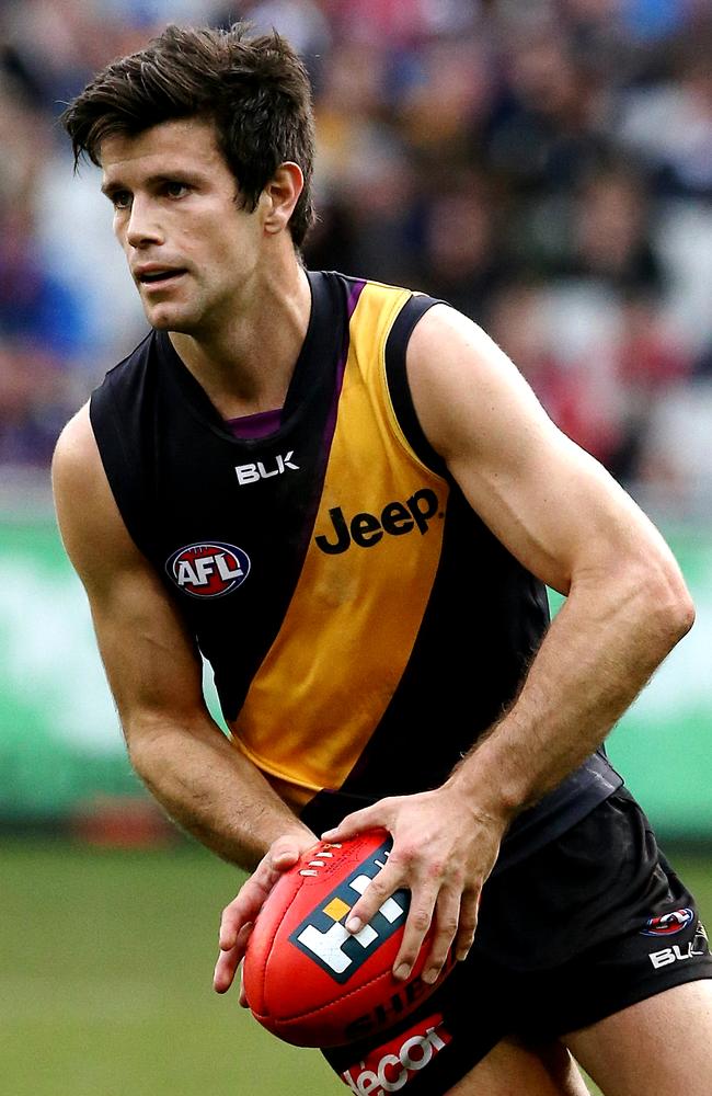 Cotchin had a quiet start to the 2014 season. Picture: Wayne Ludbey