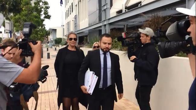 Candice Chmieluk's family and supporters leave court after she was jailed