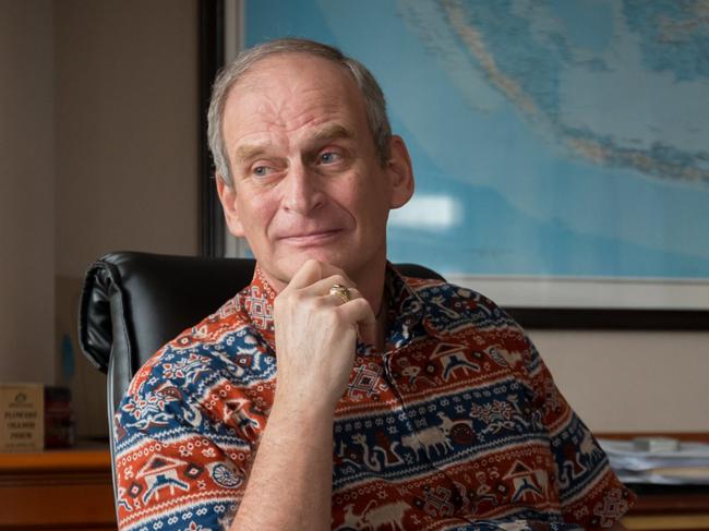 25 Jan 2019, Jakarta, Indonesia: Mark Getchell, the retiring head of the International Organization for Migration, Indonesia and previously Australia prior to this posting.Pictured in his office in Jakarta. Picture by Graham Crouch/the Australian