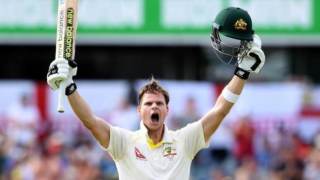 Steve Smith celebrates a memorable Ashes tone.