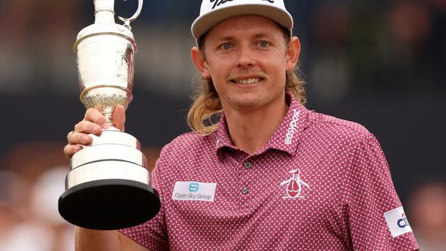 Golf - The 150th Open Championship - Old Course, St Andrews, Scotland, Britain - July 17, 2022 Australia's Cameron Smith celebrates with the Claret Jug after winning The Open Championship REUTERS/Phil Noble