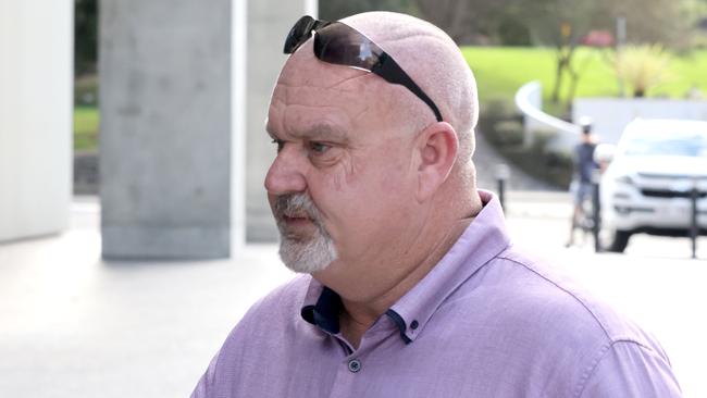 Jack Beasley’s father Brett Beasley outside the Brisbane Supreme Court. Picture: Steve Pohlner