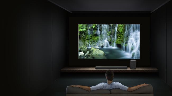 A soundbar is essential for an immersive cinema experience. This one is from Hisense.