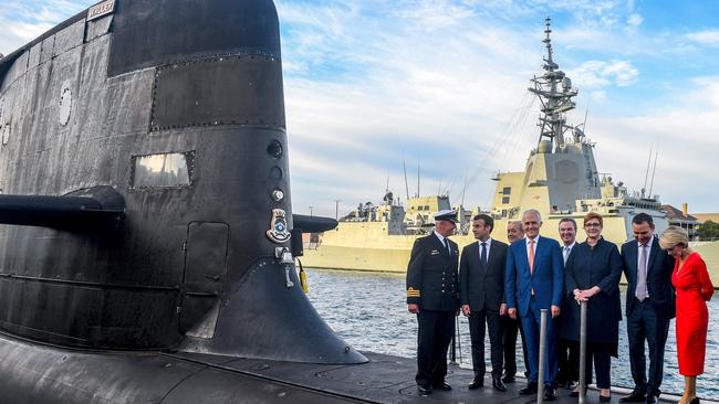 The French submarine deal is one of three defence errors coming back to bite the government. Picture: Brendan Esposito/AFP