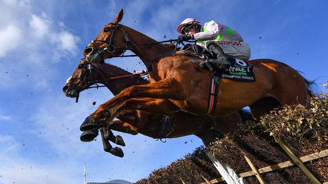 Vaubanraces in the Champion Hurdle Challenge Trophy on day one of the Cheltenham Racing Festival at Prestbury Park in England. Picture: Seb Daly / Sportsfile via Getty Images