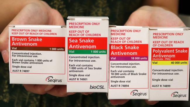 Mackay Base Hospital supply of antivenom. Picture: Contributed