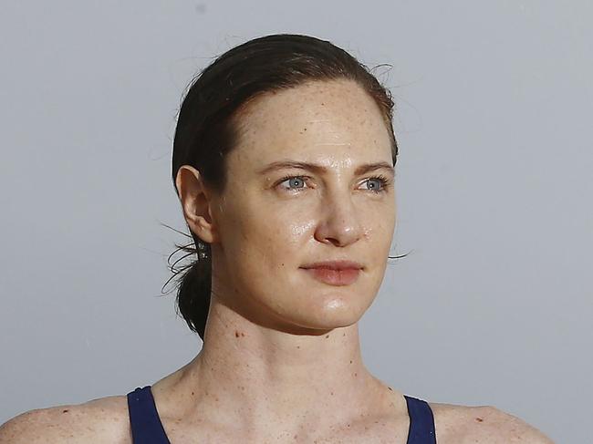 Olympic swimmer Cate Campbell at Balmoral Beach. Cate participates in a Can Too program that helps adults to learn to swim. Picture: John Appleyard