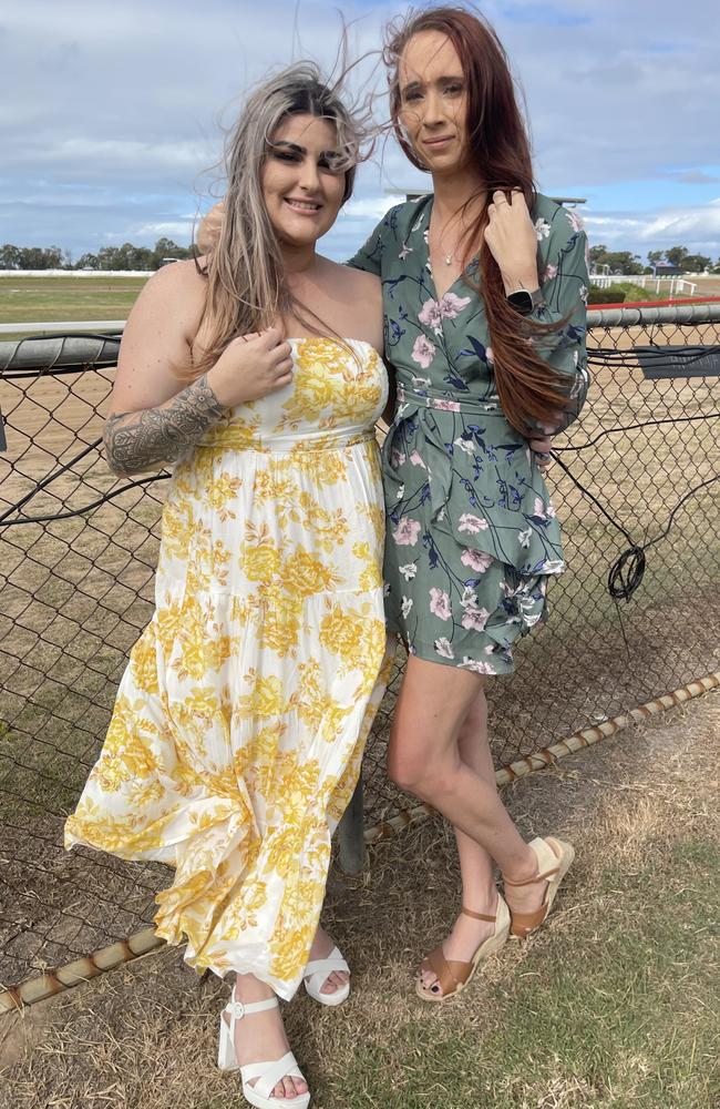 Shayla Galea and Vayda Marshall enjoyed the Bundaberg Toyota Race Day on Saturday, May 13.