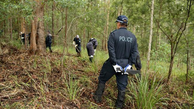 Police search for forensic evidence relating to the disappearance of William Tyrrell. Source: NSW Police