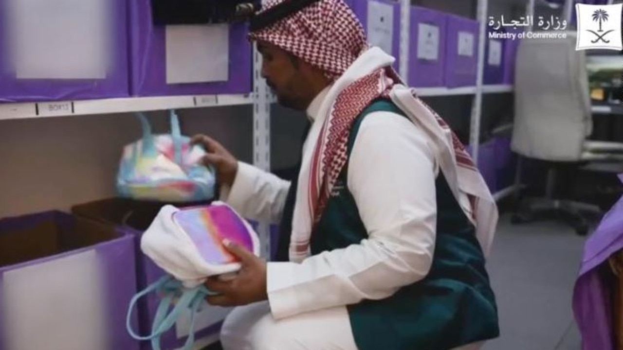 Saudi Arabia has seized colourful kids toys in a crackdown against ‘homosexuality’. Picture: Twitter/Ministry of Commerce