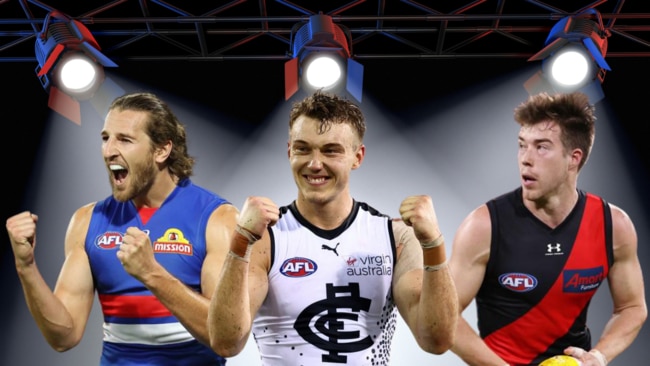 Marcus Bontempelli, Patrick Cripps and Zach Merrett could be among a bumper 2021 free agency crop.