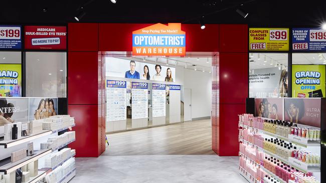 The second Optometrist Warehouse in the country offers bulk-billed eye tests and budget frames. Picture: Supplied