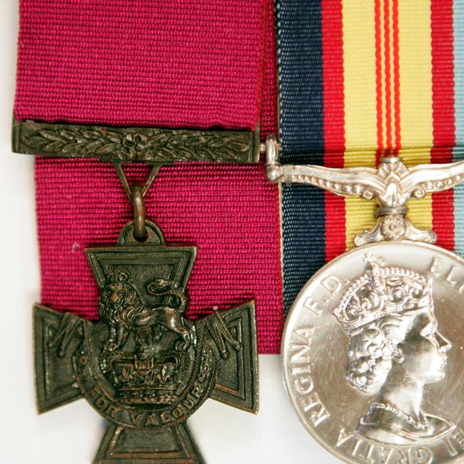 The Victoria Cross and associated medal of soldier Major Peter Badcoe, who was killed during the Vietnam War in 1967.