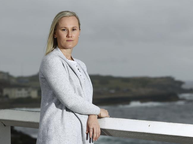 Dr Angela Jay was nearly killed by a serial stalker who she initially met on Tinder. She is now a White Ribbon day advocate. Picture: John Appleyard