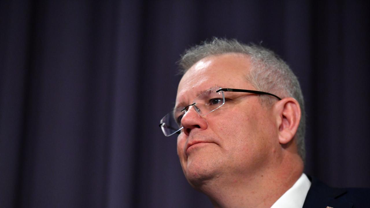 Prime Minister Scott Morrison announced that the country was under attack this morning, with a technological invasion underway. Picture: Mick Tsikas/AAP