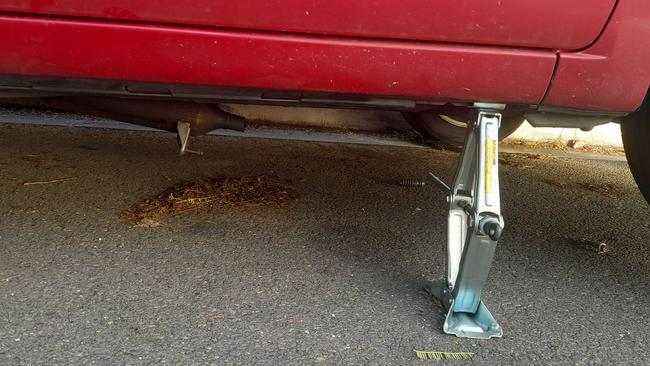 A western suburbs woman says her car's catalytic converter was stolen by thieves in broad daylight. Picture: Facebook