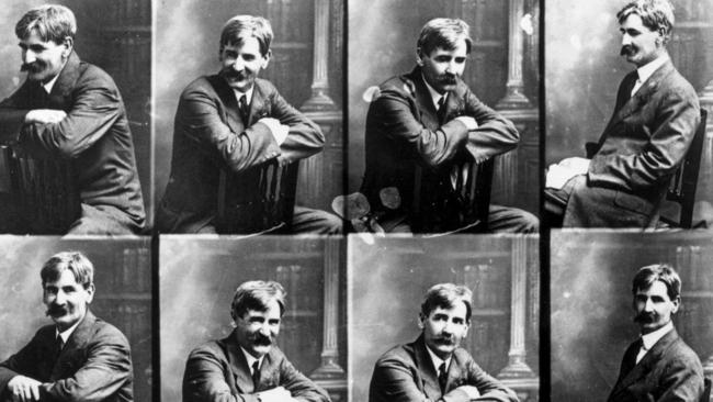 Studio portrait series of Henry Lawson in 1915. the year before he reunited with Jim Gordon in Leeton, NSW.