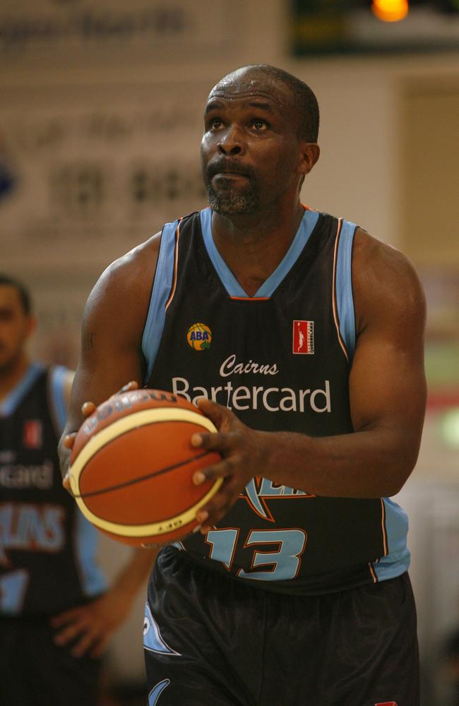 Billy Ross playing for the Cairns Marlins legends in 2010.