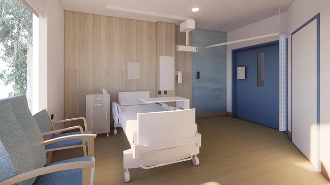 Construction is set to begin on a 98-bed tower at Flinders Medical Centre as a new 20-bed inpatient ward nears completion. Picture: State Government