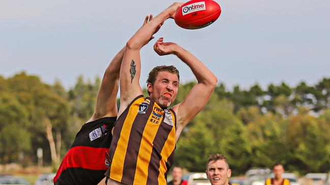 Alistair Rae in action for Woodend-Hesket. Picture: Aaron Cook