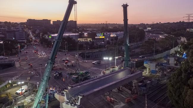 The removal of the level crossing will alleviate congestion, with boom gates currently closed for more than a third of the time during the morning peak.