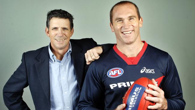 Robbie Flower with David Neitz before he broke Flower’s club games record.