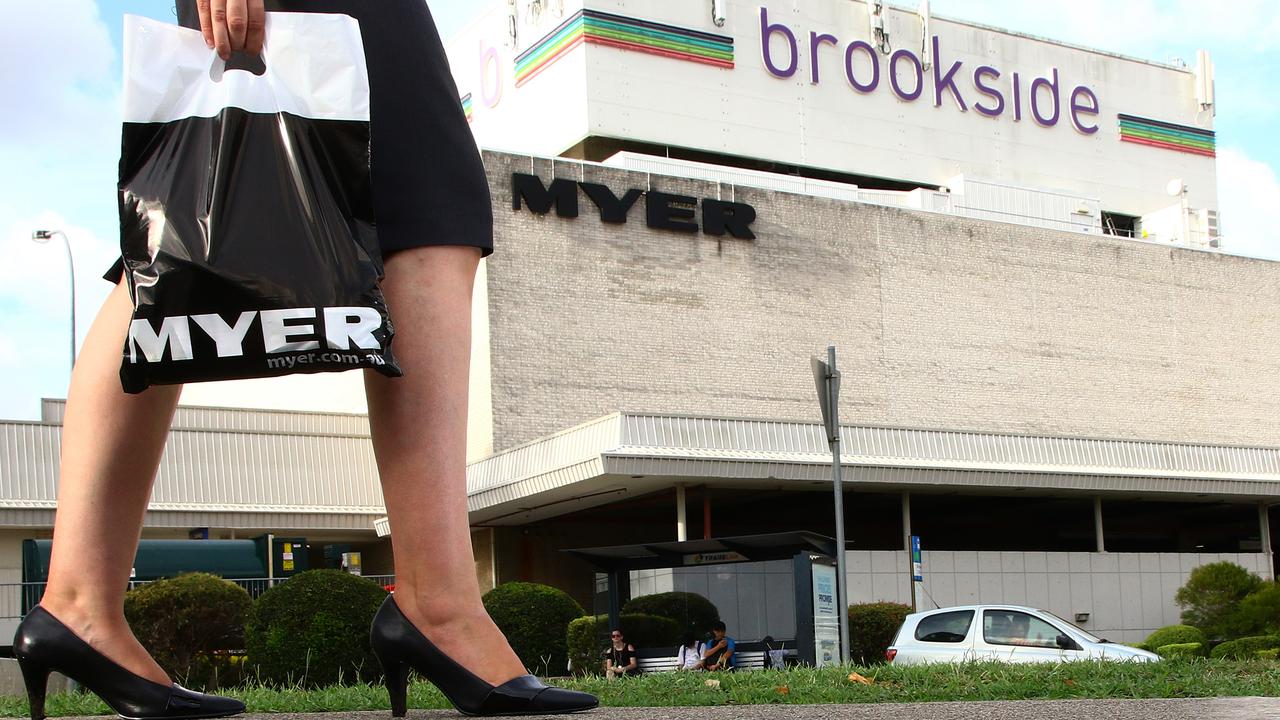 Myer has pulled out of several suburban areas, including Brookside in Brisbane.