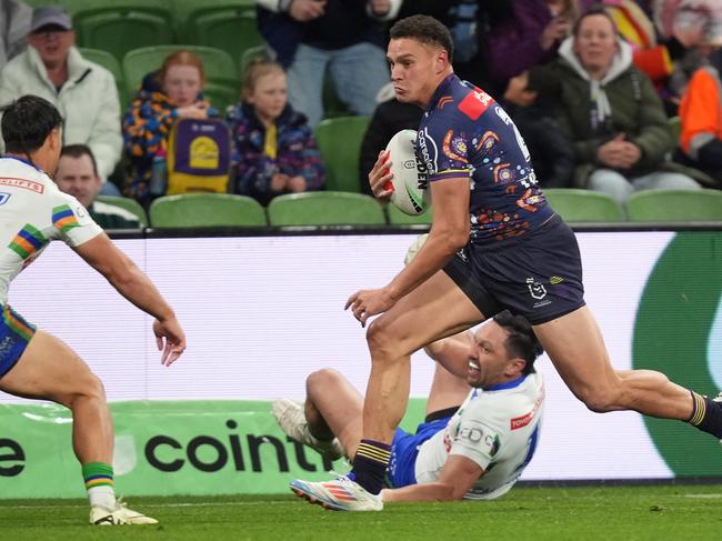 Will Warbrick takes a charge. (Photo by Daniel Pockett/Getty Images)